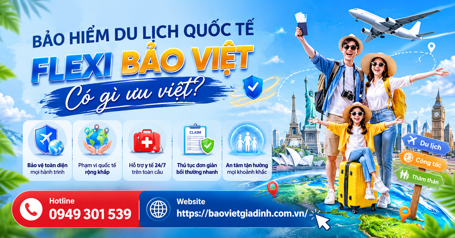 Bảo hiểm du lịch quốc tế Flexi Bảo Việt có gì ưu việt?