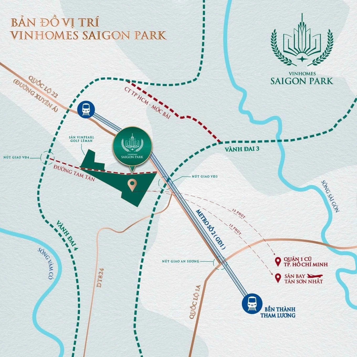Lợi thế về hạ tầng kết nối giúp Vinhomes Sài Gòn Park xóa bỏ định kiến địa lý và mở cánh cửa giao thương quốc tế