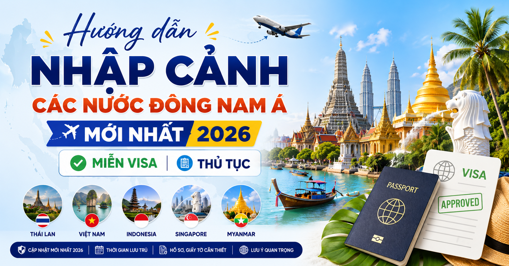 Thủ tục nhập cảnh Đông Nam Á mới nhất 2026